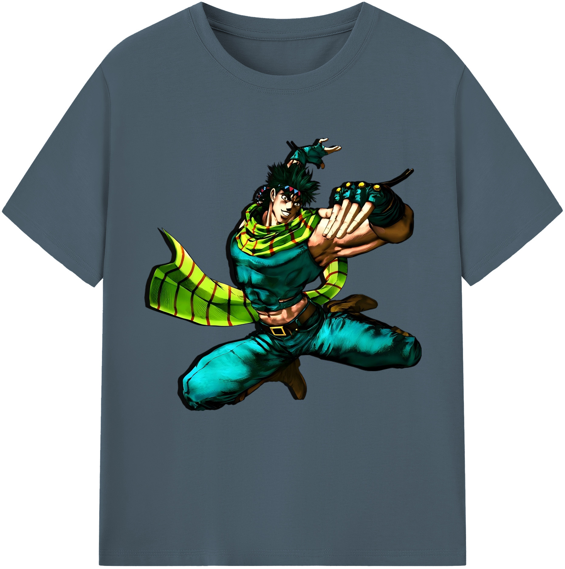 （画像用） ジョジョの奇妙な冒険 ジョセフ?ジョースター JoJo's Bizarre Adventure Joseph Joestar 綿100％半袖Tシャツ（フロントプリント）